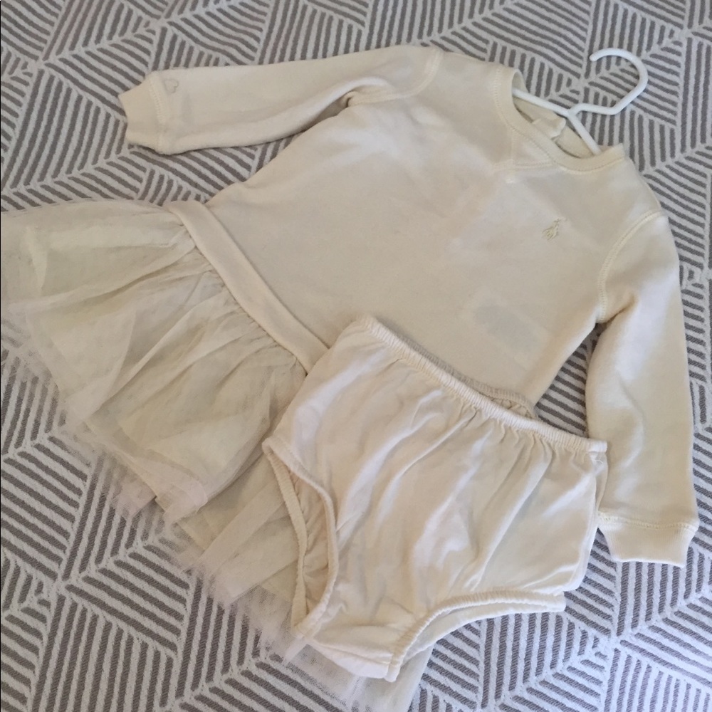 Ralph Lauren Baby 12M Knit Sweater Dress w/ Tulle - Picture 3 of 5